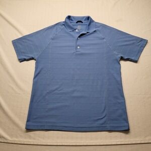 Zero Restriction Tour Series Golf Polo Shirt Mens Large Blue Polyester Outdoor